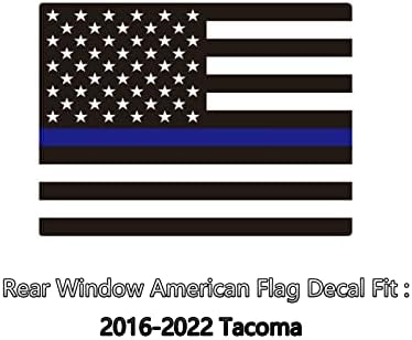Wonwopn Vissza Középső Ablak Matrica Fér Tacoma -2022, Teherautó Hátsó Csúszó Ablak Amerikai Zászló Matrica Matt Fekete