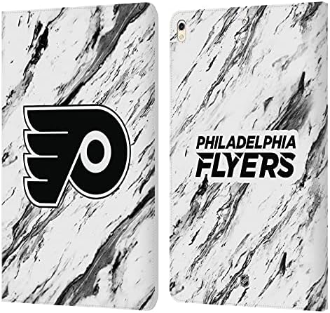 Fejét az Esetben Minták Hivatalosan Engedélyezett NHL Márvány Philadelphia Flyers Bőr Könyv Tárca burkolata Kompatibilis