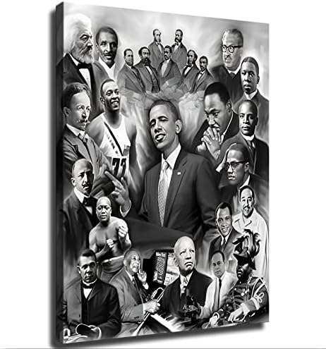 Obama Malcolm X Martin Luther King Poszter Nagy Fekete történelmi Hónap Évjárat Art Home Office Dekoráció Vászon Nyomtatás