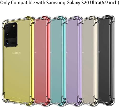 KIOMY Gyémánt Tiszta Ügy, hogy a Samsung Galaxy S20 Ultra 5G Hibrid Merevlemez PC hátlap Puha TPU Lökhárító [Katonai Csepp