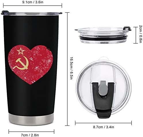 A Kommunizmus Szovjetunió Retro Zászló Műanyag Bögre Vákuum Szigetelt Kávét Tartós Autó Kupa Divat Bögre