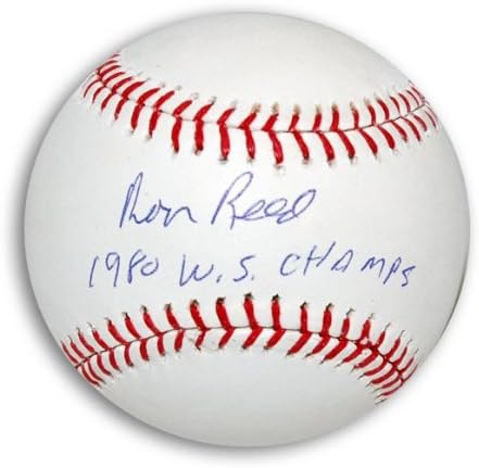 Ron Reed Dedikált MLB Baseball Feliratos 1980 WS Champs Dedikált - Dedikált Baseball