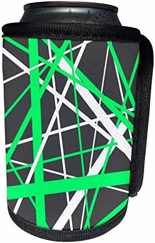 3dRose Vonalak Zöld-Fehér Geometrikus Minta Szürke - Lehet Hűvösebb Üveg Wrap (cc_355499_1)
