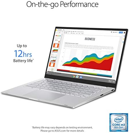 ASUS Chromebook C425 Billentyűzet, Laptop, 14 FHD 4-Way NanoEdge érintőkijelző, Intel Core m3-8100Y Processzor, 4GB RAM,