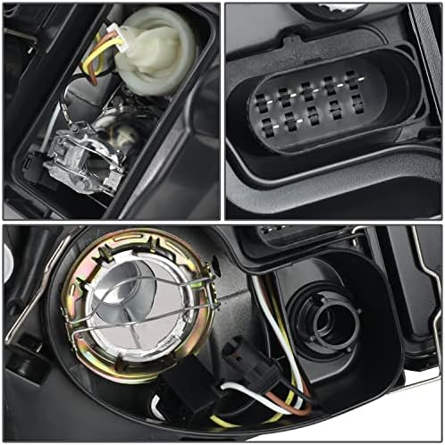 Auto-Dinasztia Chrome Ház Fényszóró + 9007 LED átalakító Készlet w/ Ventilátor Kompatibilis VW Jetta Bora w/ Ködlámpa 99-05
