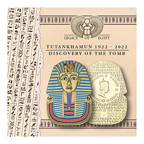 2022 DE Öröksége Egyiptom PowerCoin Tutanhamon Alakú Alap Fém Érme 2 Cedis Ghána 2022 Antik Befejezés
