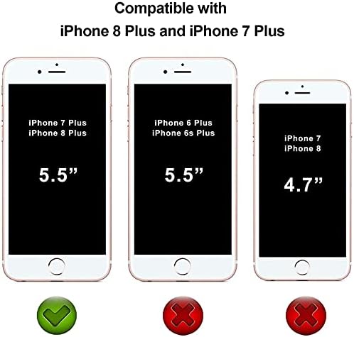ONOLA Compitable az iPhone 8 Plusz az Esetben,iPhone 7 Plus Esetében + Edzett Üveg kijelző Védő fólia [2 Csomag] Heavy Duty