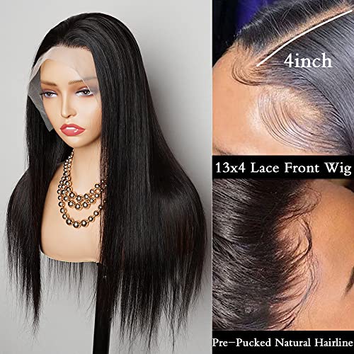 Egyenesen Csipkével, Paróka Emberi hajból 13x4 HD Átlátszó 32 cm-es Csipke Frontális Emberi Haj Paróka Előtti Pengetős A