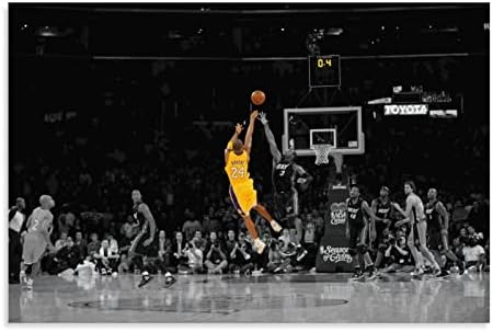 TETARI 18x12inch(45x30cm) Unframe-stílus Kosárlabda Sport Kobe Bryant poszter Legenda, a Csillag Aláírt Művészet Plakát Vászon