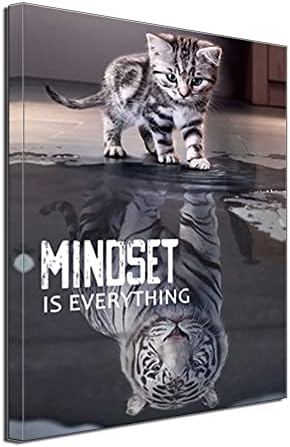 Motivációs Siker Idézetek Hivatal Szoba Wall Art Gondolkodásmód Minden Tigris Keretes Vászon Nyomtatás (20x28inch, Tigris