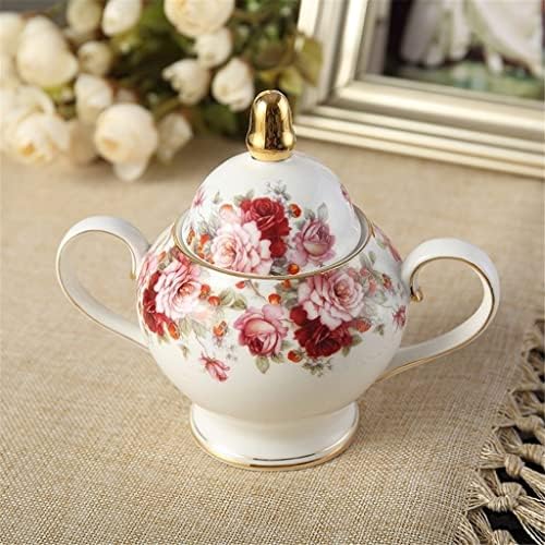 ZLXDP Lelkipásztori virág porcelán kávés készlet porcelán teás készlet kerámia cserép tejszínt cukor tál teáskanna teáskanna