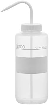 EISCO vegyszeres Mosás Üveg, Nincs Címke, 1000ml - Széles Száj, Egyéni Szellőzés, Alacsony Sűrűségű Polietilén - Teljesítmény