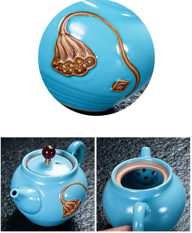 TJLSS Szabadtéri Utazás Teás Készlet-Kínai Kung-Fu Tea Bögre Gyönyörű, Egyszerű, Teáskanna Vízforraló,Kerámia Hordozható