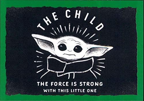 2020 Topps A mandalore-i Utazás a Gyermek Illusztrált Zöld 5 A képen látható Gyermek Baba Star Wars Yoda Trading Card