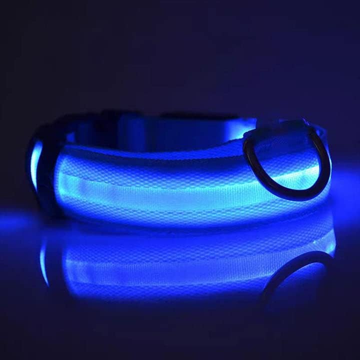 SpotDog van Villogó LED Kutya Nyakörv Kis/ Közepes/ Nagy Méret, Vízálló USB Újratölthető Fény a Biztonság, Kék