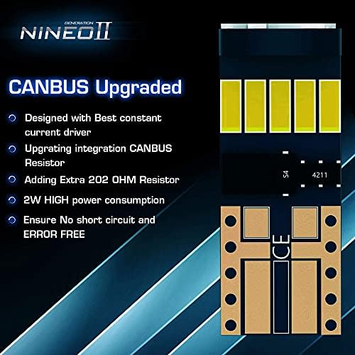 NINEO 9006 LED Izzók, Valamint 194 LED Izzók,10 db 921 T10 Izzók, Valamint 10000LM 60W HB4 Fények All-in-One-átalakító Készlet