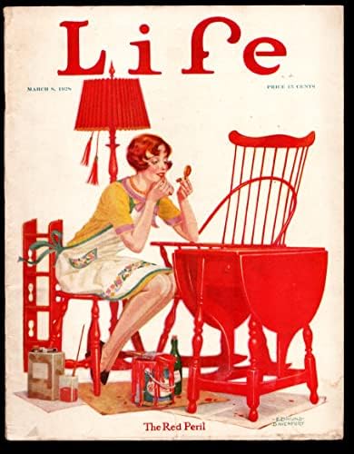 Az élet 3/8/1928-Edmund Davenport GGA borító-vintage-képregény & cartoon art felső korai-Amerikai művészek-VG