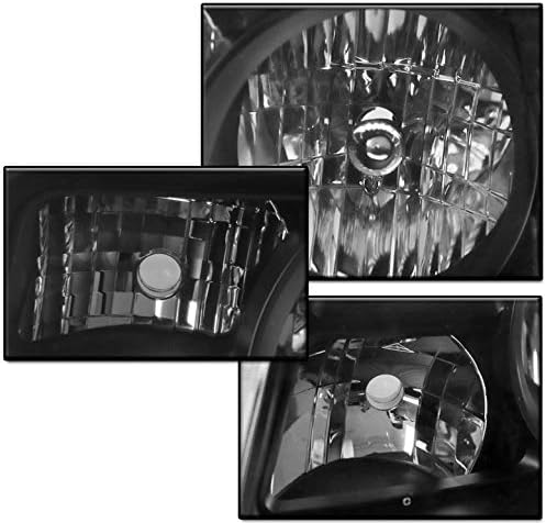 ZMAUTOPARTS Csere Fekete Fényszórók, Fényszóró, 6 Fehér LED Világítás DRL A 2009-2011 Honda Pilóta