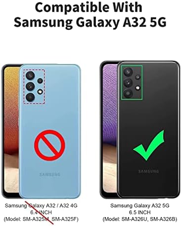 CIVICASE Samsung Galaxy A32 5G Tárca az Esetben,Prémium Bőr Flip tok [RFID-Blokkoló] Hitelkártya Birtokos Folio Mágneses