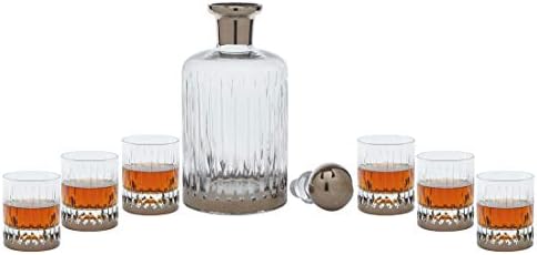 Luxus Kézműves Whisky & Italos Üveget, majd Dugóval – szabott-a Kéz-Vágott Szemüveg – Kézzel Festett 24 Karátos Platina –