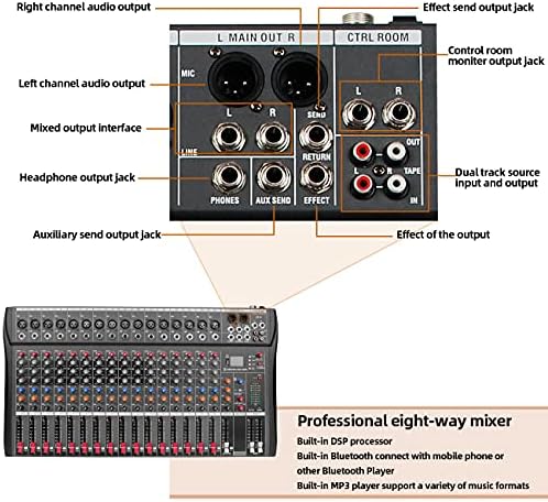Depensheng DX16 DJ Sound Controller Interface w/USB-Meghajtó a Számítógép Felvétel 16-Csatorna Stúdió Audio Mixer - XLR Mikrofon