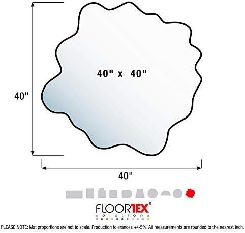 Floortex Sploshmat Többcélú Védő Szőnyeg 40 x 40 Alacsony Halom Szőnyegek, Karibi Kék, FC114040PBV