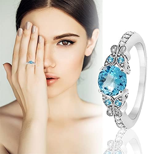 Női Gyűrű Divat Aranyozott, Cirkon Eljegyzési Gyűrűt a Nők Egyszerű Szimulált Gyémánt Gyűrű, jegygyűrű Ékszer Ajándékok a