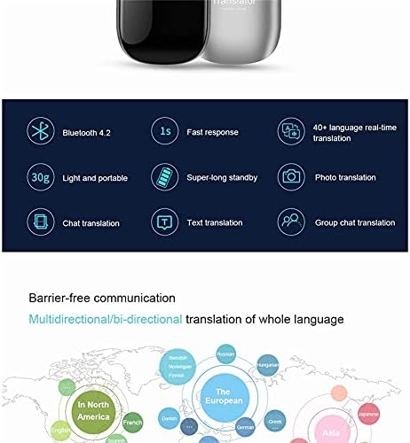 ZCMEB Smart Hang Fordító Okos Azonnali Valós idejű Hang 40+Nyelvek Utazási Üzleti Fordító & Android