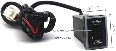 Disscool Dual USB hálózati Csatlakozó a Toyota QC3.0, gyorstöltés Autós Töltő USB Adapter Okostelefon/iPad/PDA Többet,Max