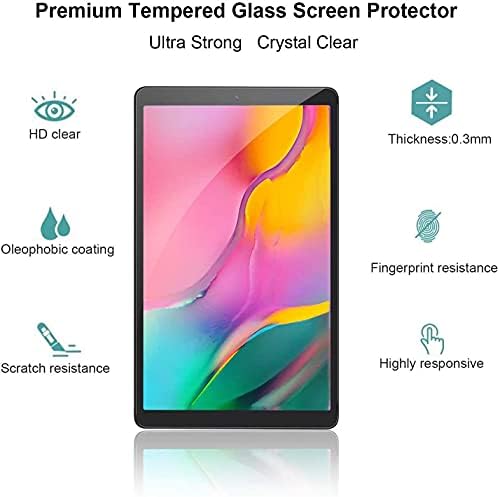 Gerutek Samsung Galaxy Tab Egy 8.0 2019 képernyővédő fólia, Edzett Üveg Film/9H Keménység/High Definition/Buborék Ingyenes,