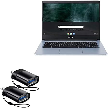 BoxWave Kábel Kompatibilis Hp pavilion Chromebook 314 (CB314-3HT) - USB-C, hogy Egy PortChanger (2 Csomag), USB C-Típusú