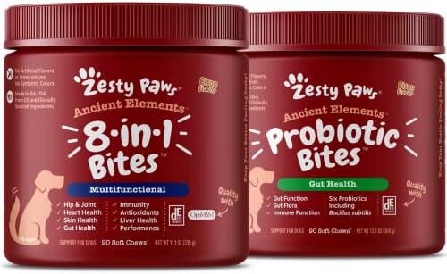 Az ősi Elemek a Probiotikumok a Kutyák Rágótabletta Kutya Probiotikus Kiegészítő + Ősi Elemek 8-in-1 Harap a Kutya - Vegyes