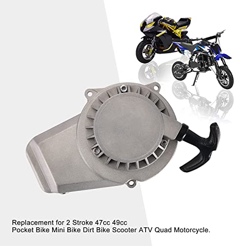 Alufelni Húzza a Start Visszarúgás Starter 2 ütemű Motor, 47cc 49cc Pocket Mini Dirt Bike Moto Quad ATV Szürke