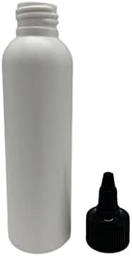 4 oz Fehér Cosmo Műanyag Palackok -12 Pack Üres Üveget Újratölthető - BPA Mentes - illóolaj - Aromaterápia | Fekete Twist