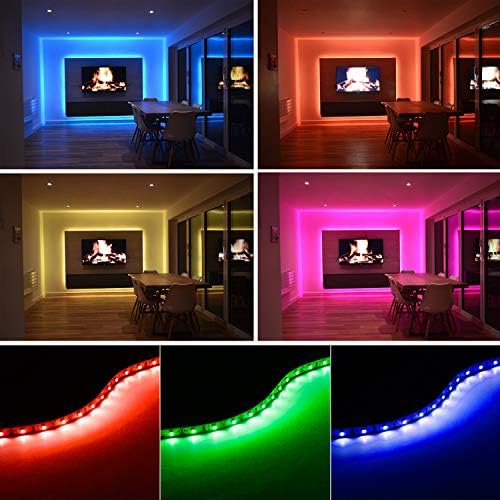 AIJIAER Led TV Háttérvilágítás, 6.56 Méter LED Bar a 32-60 cm-es TV, Monitor Smart TV Fali tartó Munka Terület színváltó