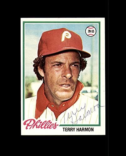 Terry Harmon Kézzel Aláírt 1978 Topps Philadelphia Phillies Autogramot