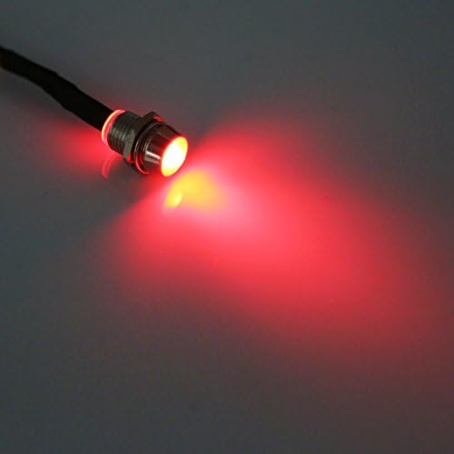 Keenso 4 Db 12v-os LED Figyelmeztető Fény Jelző Lámpa Autó Van Hajó Jelzőfénye Pilóta Műszerfal Izzók Irányított fényű Lámpa,