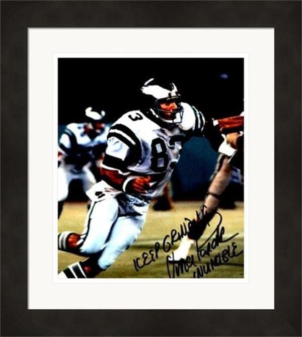 Vince Papale dedikált 8x10 fotó (Philadelphia Eagles Legyőzhetetlen) 5 Gubancos & Bekeretezett - Dedikált NFL-Fotók