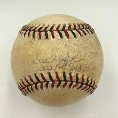 Hihetetlen Derek Jeter Aláírt Játék Használt 2000 All Star Játék Baseball Steiner COA - MLB Baseball Játék, Használt