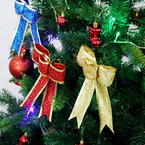 Kisangel Karácsonyi Dekoráció Lány Haját Íjak 4db Karácsonyi Bowknot Dísz Dekoratív Bowknot Kézműves Íjak Fényes Bowknot