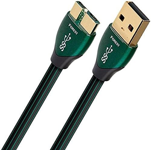 AudioQuest Forest 0,75 m Micro-USB 3.0 Kábel, USB Micro-USB-B Férfi USB Kábel – Fekete (0,75 m, EGY USB, Micro-USB-B 3.0