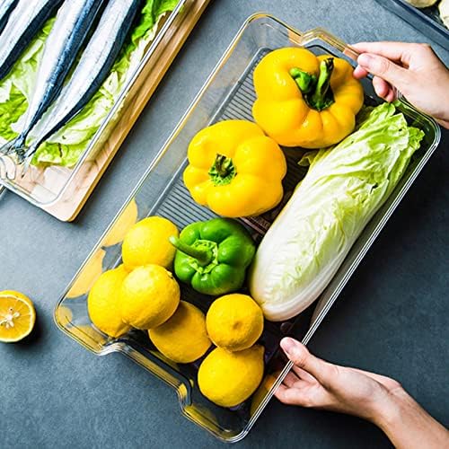 A Konyha Háztartási Hordozható Zöldség-Gyümölcs Élelmiszer-Átlátszó Hűtő-Tároló Doboz