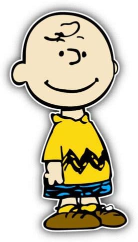 Mogyoró Charlie Brown Rajzfilm - Matrica Grafikus - Auto -, Fal -, Laptop, Mobiltelefon, Teherautó Matrica Windows, Autók,