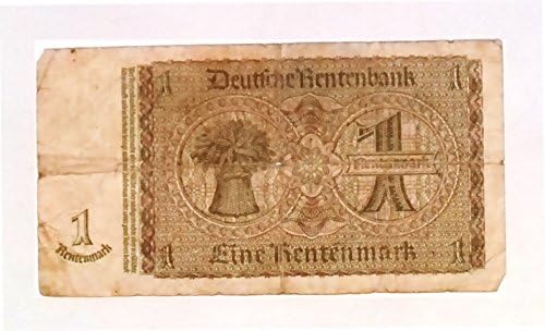 1937-Ben Németország 1 Rentenmark Bankjegy