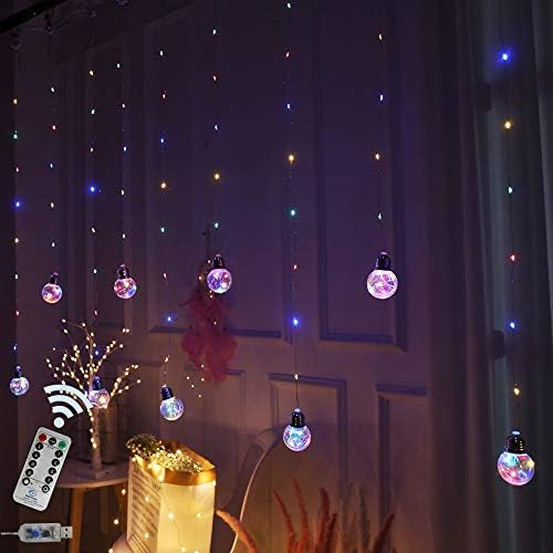 Akik Labdát Függöny Ragyogj Starry Light 8 Mód USB Távoli, Led Ablak Függöny String Fény Esküvői Buli, Hálószoba, Karácsonyi