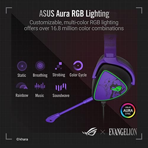 ASUS ROG Delta S EVA Kiadás Gaming Headset, AI zajszűrő Mikrofon, Hi-Res ESS 9281 Quad DAC,RGB Világítás, Könnyű, MQA Tech,