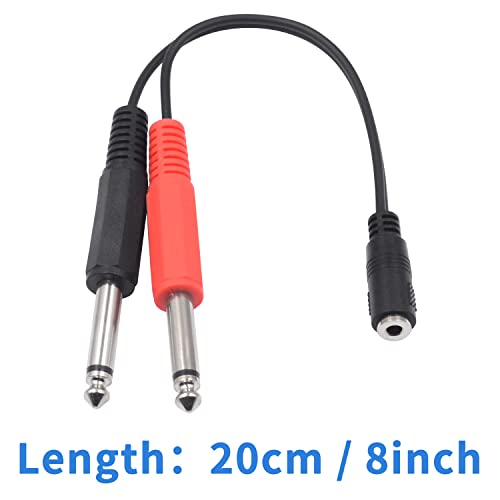 Poyiccot 1/4 Mono 3,5 mm-es Sztereó Adapter, 3,5 mm-1/4 Adapter Kábel, 1/8, hogy 1/4 Elosztó Kábel, 3.5 mm 1/8 AVR Női Dual