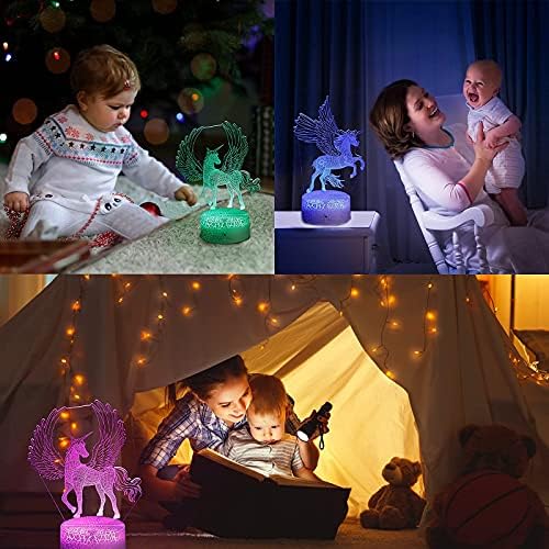 MEWOOCUE Night Lights Gyerekeknek a Távoli Éjjeli Lámpa&Smart Touch 7 Színek Alvó Fény Változó Szabályozható Toys3 4 5 6