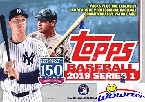 2019 Topps Sorozat 1 MLB Baseball KIZÁRÓLAGOS Gyári Lezárt Kiskereskedelmi Doboz 98 Kártyák & KÜLÖNLEGES MLB 150 éve Megemlékező