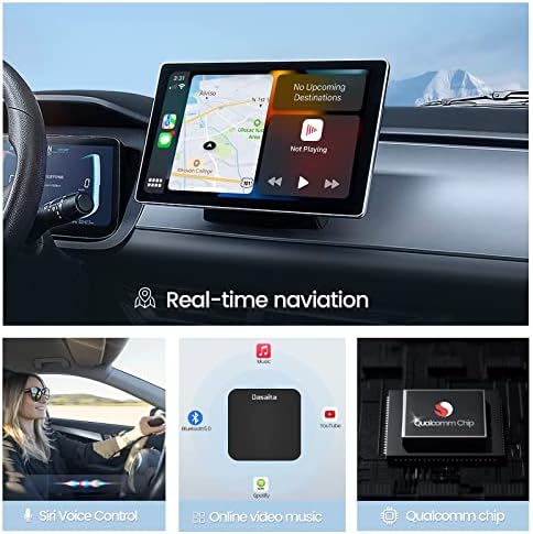 Dasaita Android 10 Carplay & Android Auto AI Doboz | hangvezérlés/Valós idejű GPS/Online Zene | Plug and Play | 4G RAM +